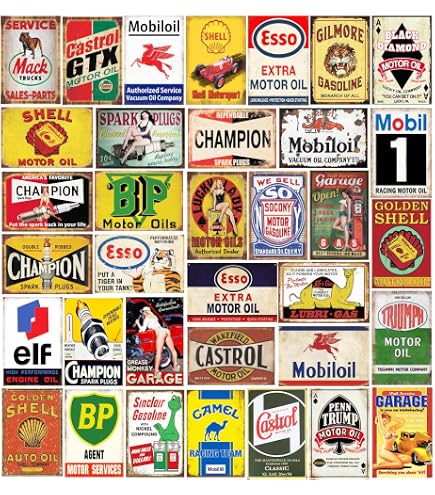 Amazon.com: Oilzum Motor Oil Reproduction Gas Station Garage Metal